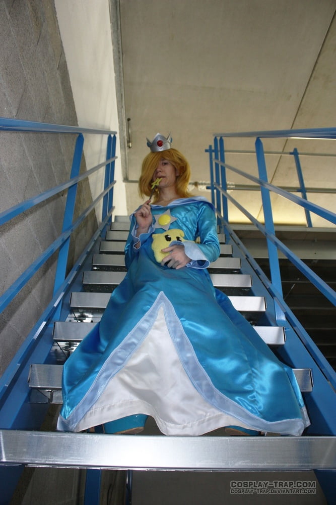 Crossdress cosplay Kinky Rosalina on the stairs #107041606