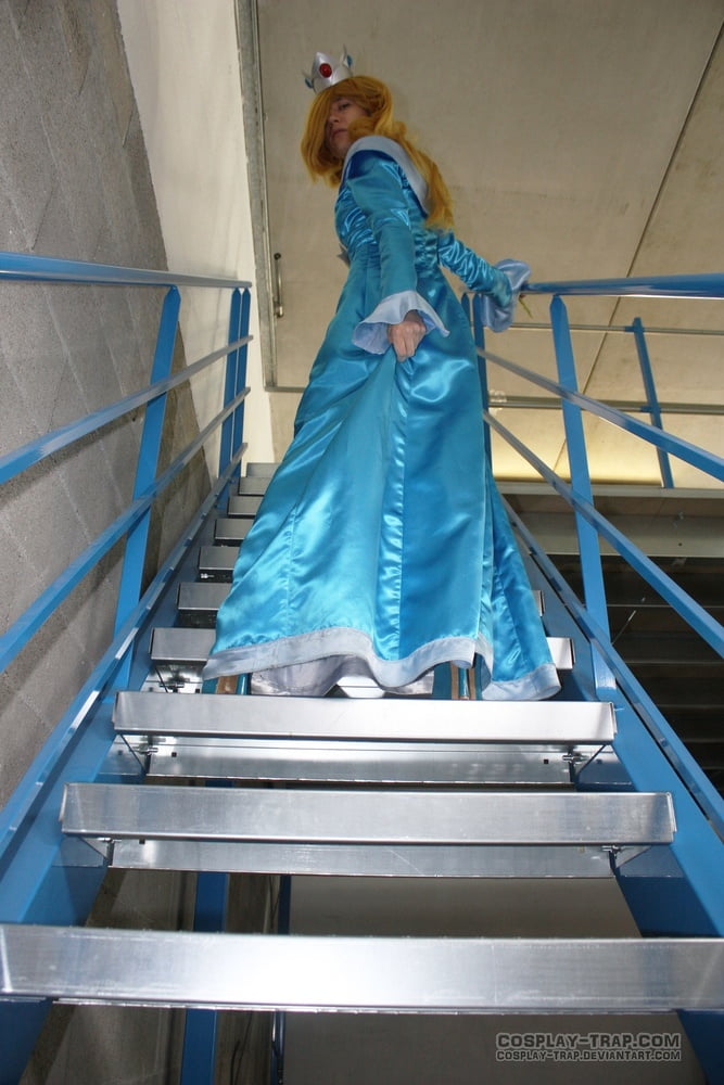 Crossdress cosplay Kinky Rosalina on the stairs #107041610