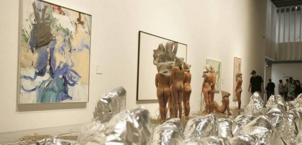 naked in a museum #105771553