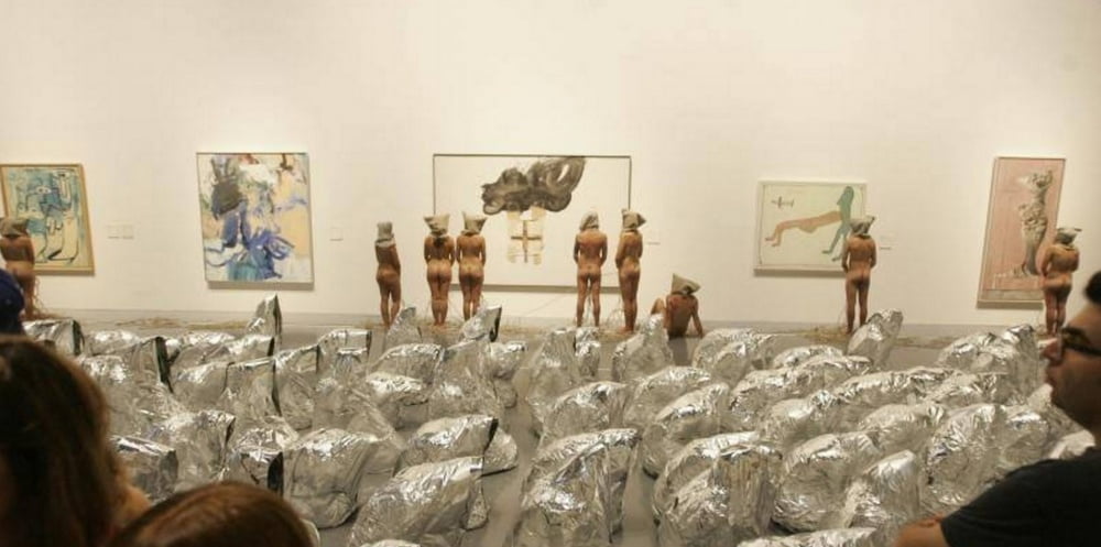 naked in a museum #105771557