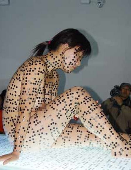 naked in a museum #105771952