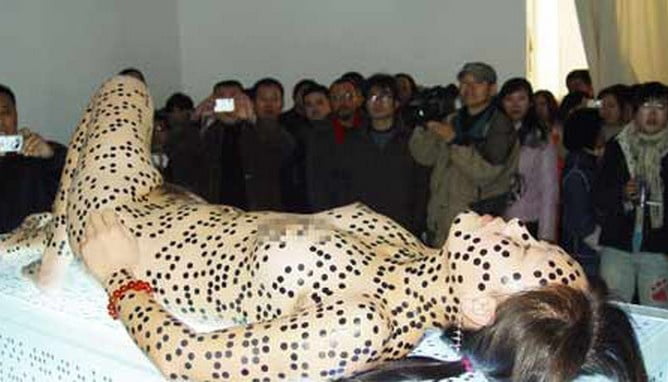naked in a museum #105771955
