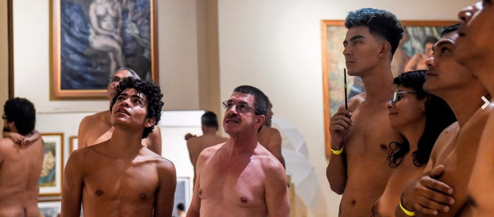 naked in a museum #105772239
