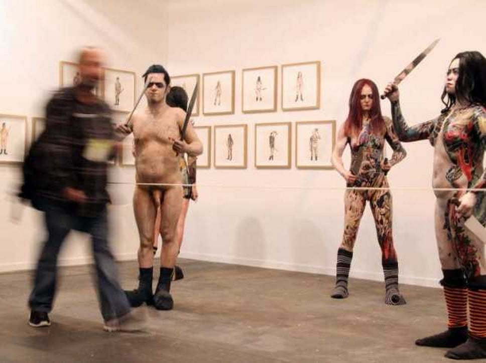 naked in a museum #105772370