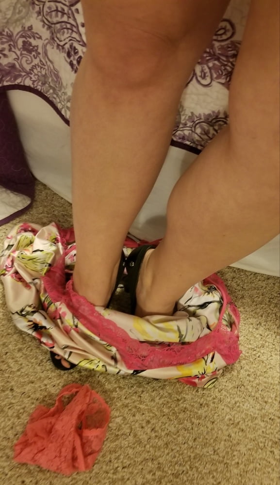 Heels and lace full reveal..... milf bored housewife #107155156