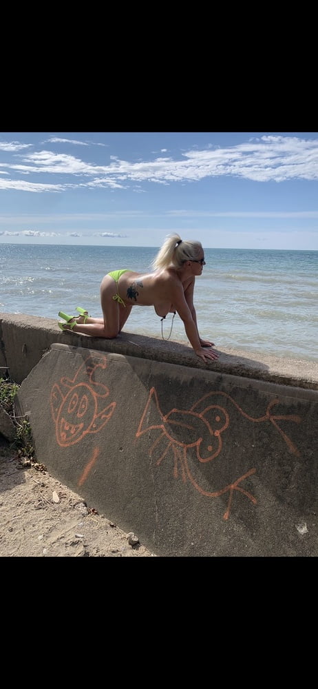 Blonde slut at the beach #80500109