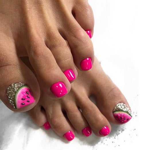 Real Pedicured Toes &amp; Feet #88516193