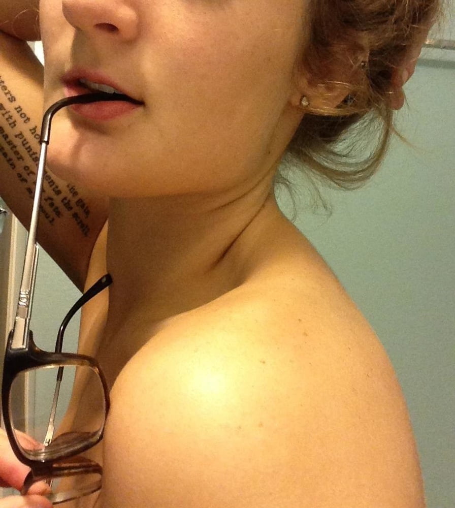Sexy nerdy tattooed girlfriend exposed #98891101