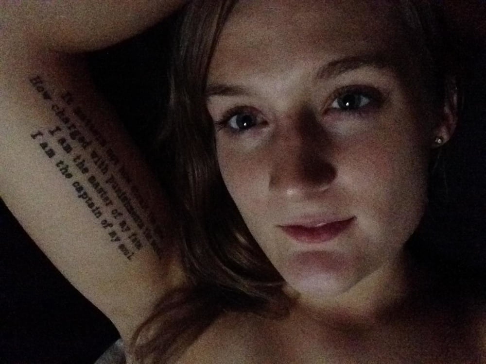 Sexy nerdy tattooed girlfriend exposed #98891123
