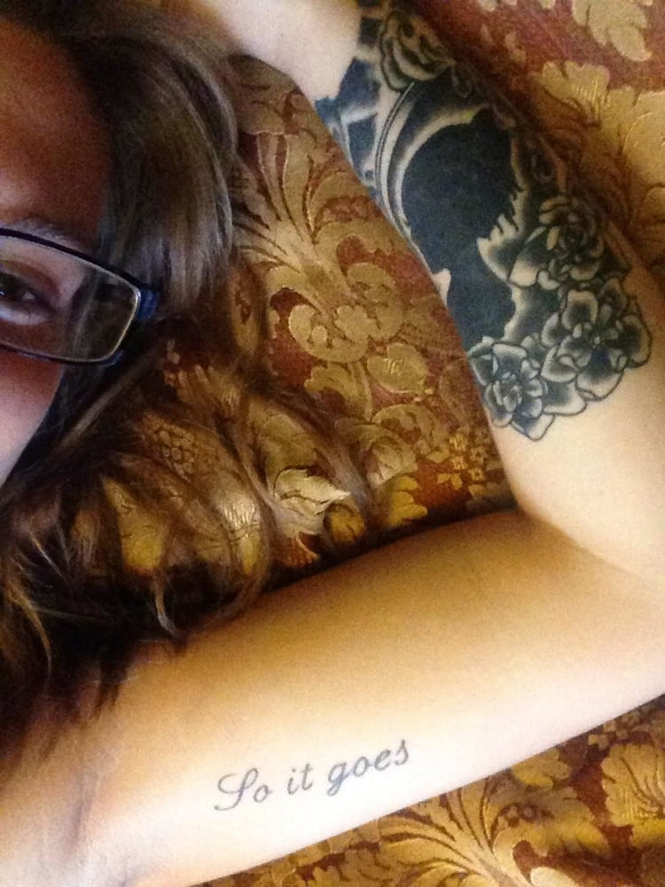 Sexy nerdy tattooed girlfriend exposed #98891329