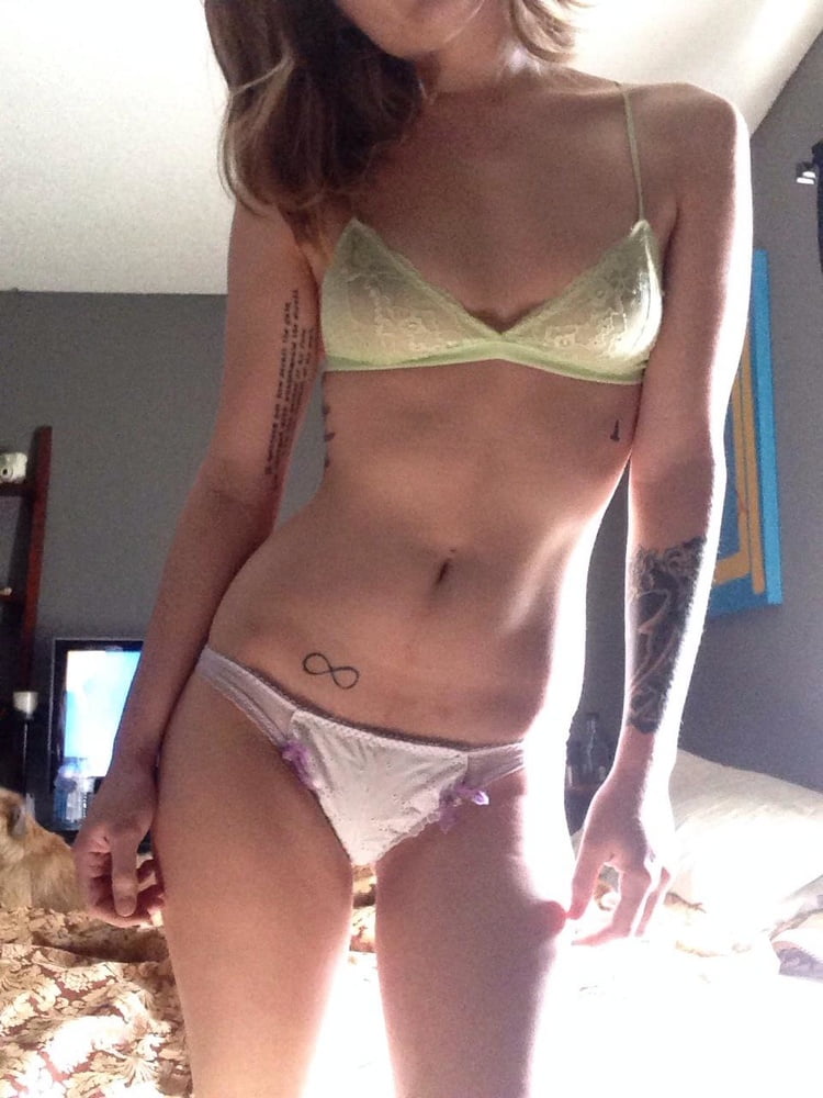 Sexy nerdy tattooed girlfriend exposed #98891884
