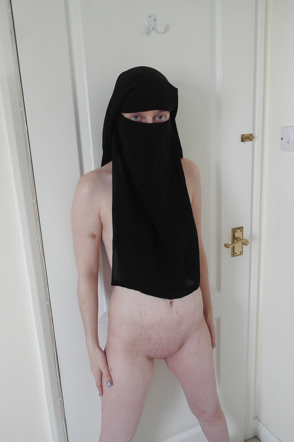 British wife Naked in Black Niqab #107068868