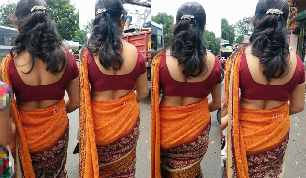 Reale desi bhabhi caldo indietro in camicetta saree
 #94711071