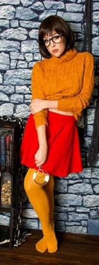 VELMA COSPLAY flexible skirt orange socks panties legs ass #97417514