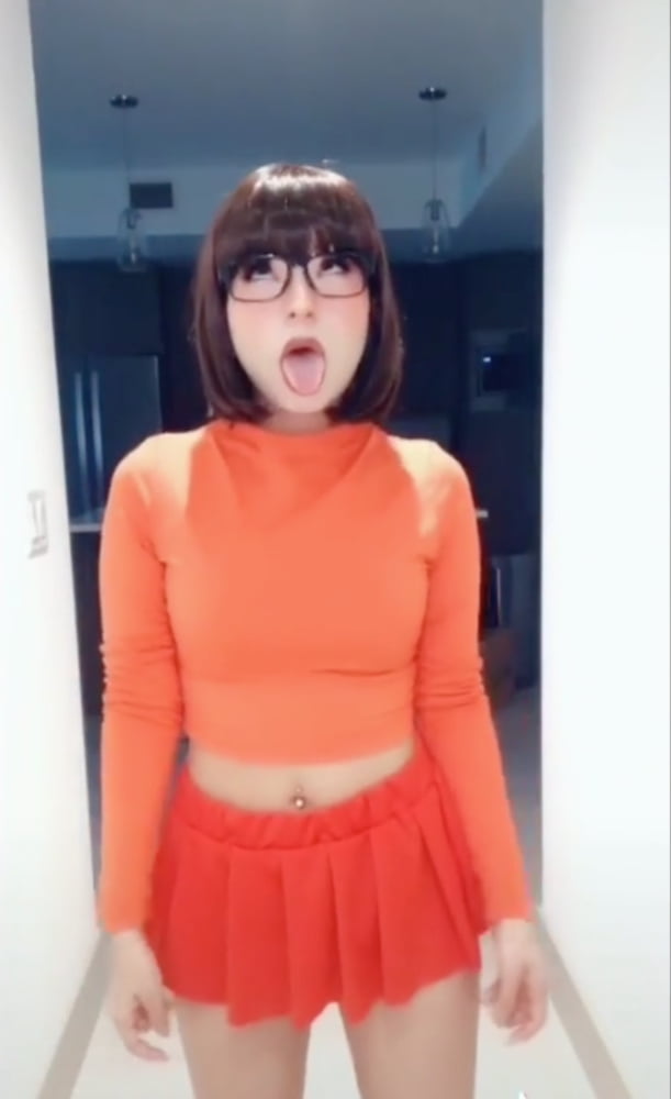 VELMA COSPLAY flexible skirt orange socks panties legs ass #97418002