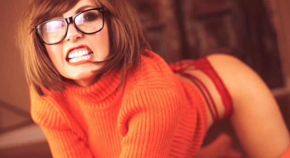 VELMA COSPLAY flexible skirt orange socks panties legs ass #97418253