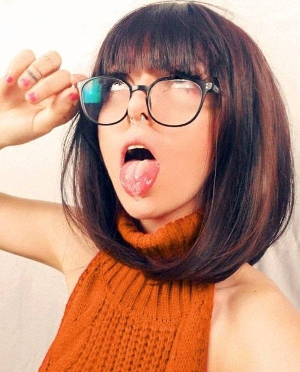 VELMA COSPLAY flexible skirt orange socks panties legs ass #97418284