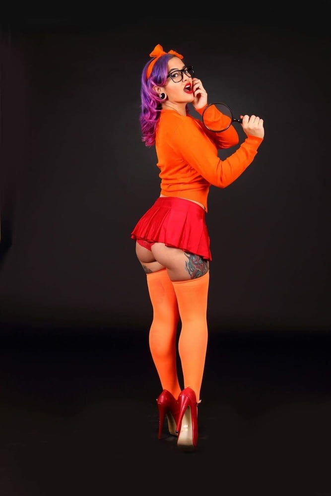 VELMA COSPLAY flexible skirt orange socks panties legs ass #97418862