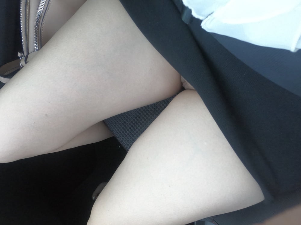 Up skirt no panties! In car #106912569