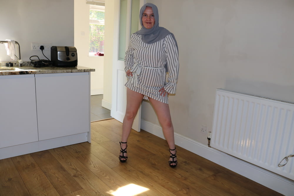 British wife in Hijab Abaya and Heels #106909671
