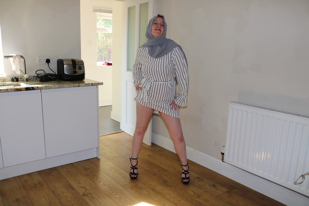 British wife in Hijab Abaya and Heels #106909674