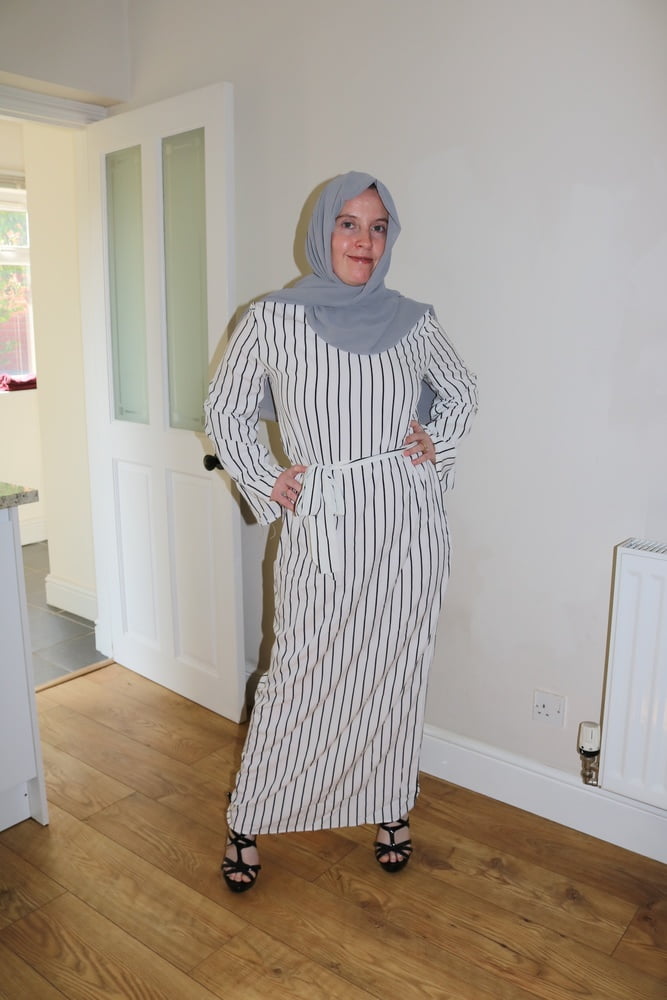 British wife in Hijab Abaya and Heels #106909693