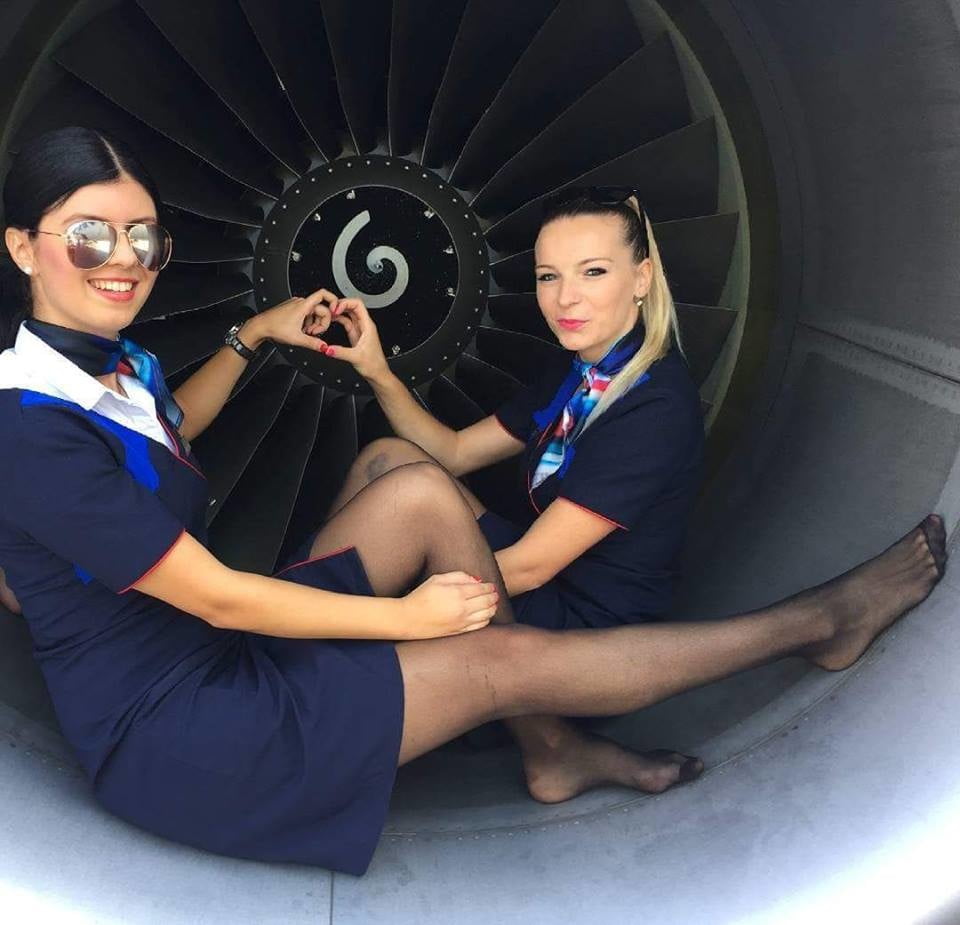 Luft Stewardess oopps Strümpfe
 #88047272