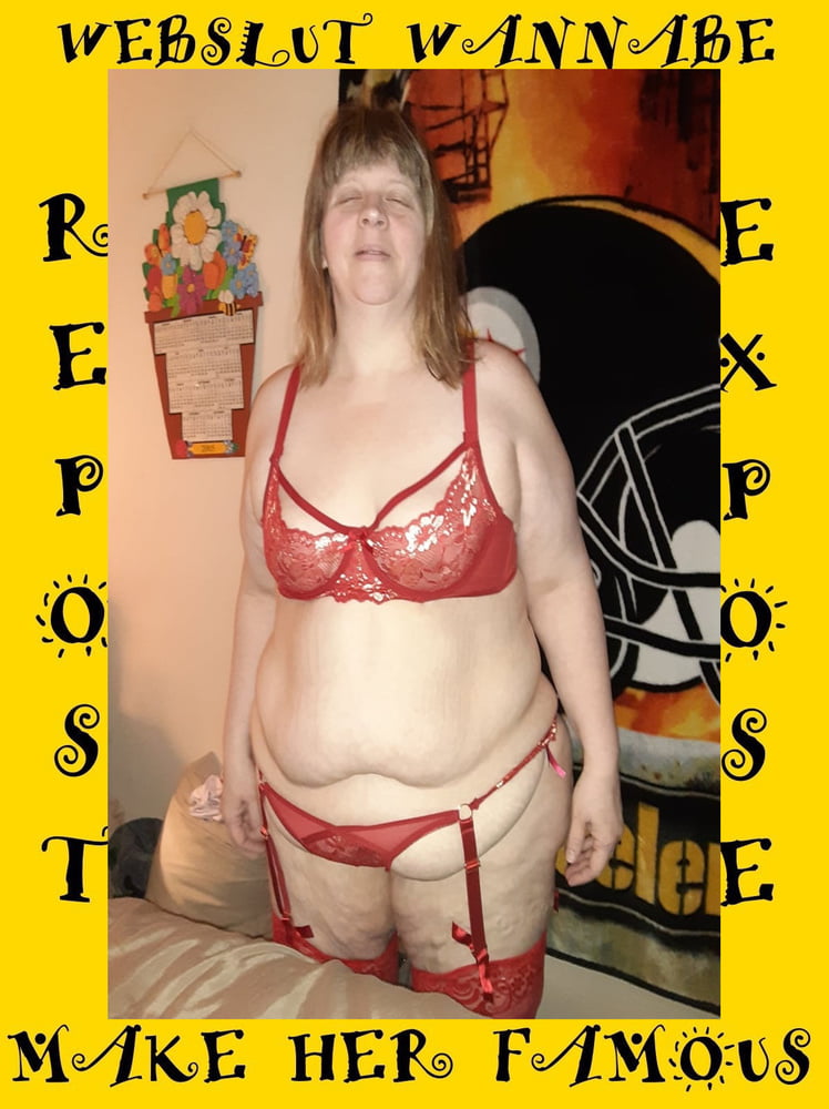 Expose dirty BBW web whore in red suspenders #102531174
