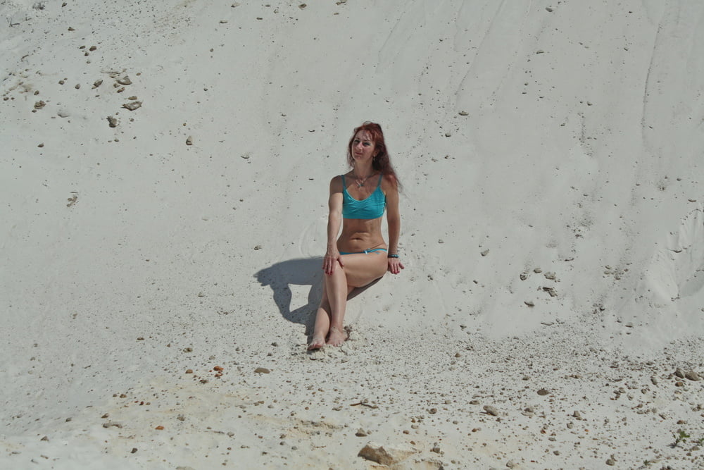 On White Sand in turquos bikini #106595940