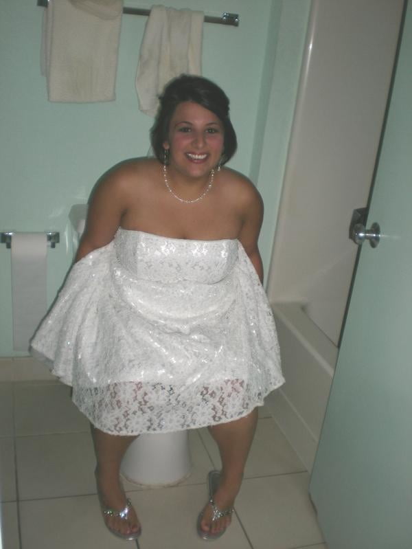 Brides, Prom Babes, and formal dressed babes peeing #89870498