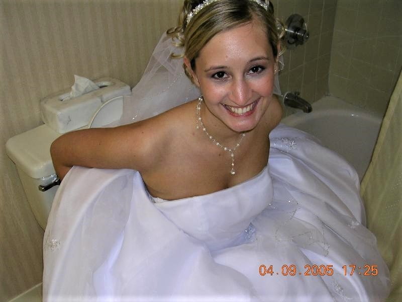 Brides, Prom Babes, and formal dressed babes peeing #89870504