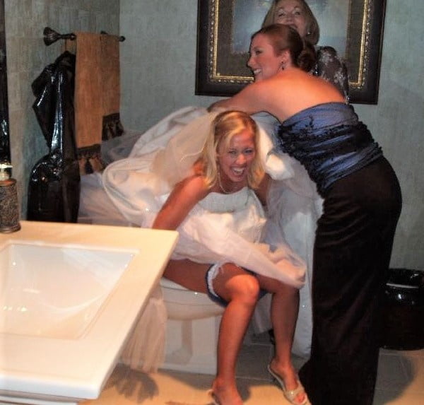 Brides, Prom Babes, and formal dressed babes peeing #89870522