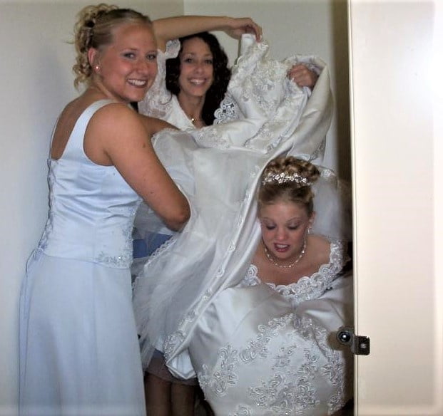 Brides, Prom Babes, and formal dressed babes peeing #89870525