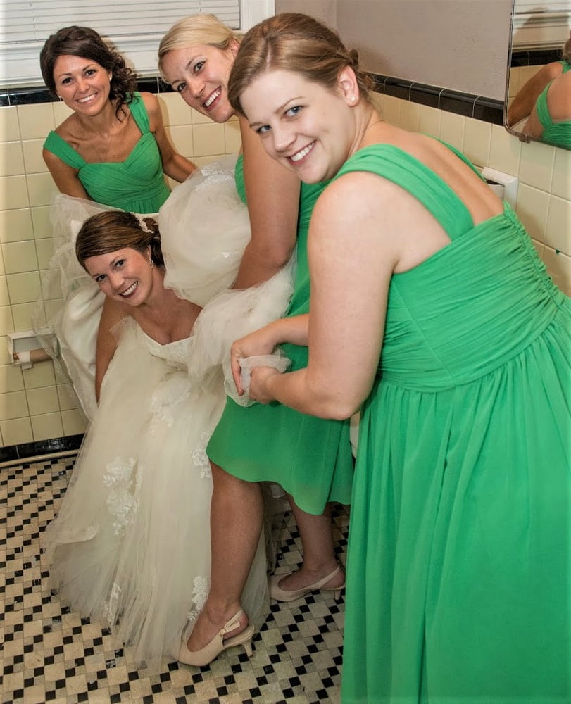 Brides, Prom Babes, and formal dressed babes peeing #89870583