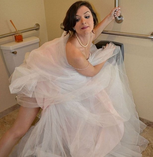 Brides, Prom Babes, and formal dressed babes peeing #89870604