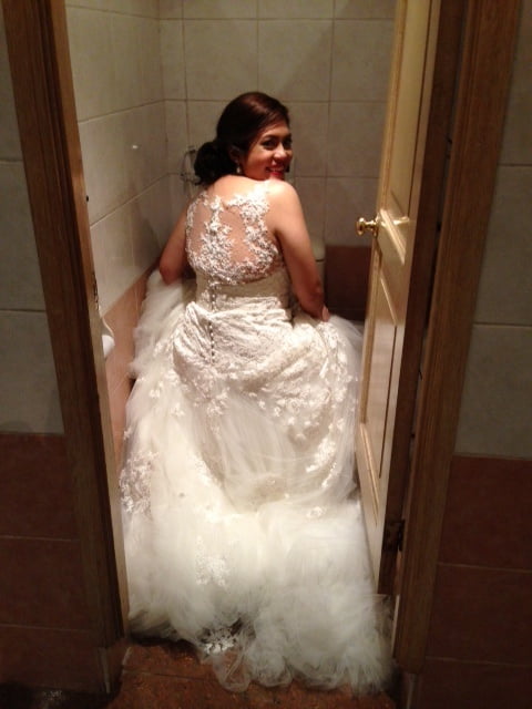 Brides, Prom Babes, and formal dressed babes peeing #89870613