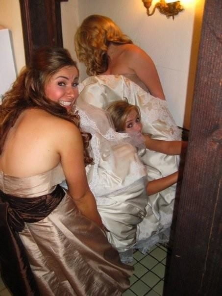 Brides, Prom Babes, and formal dressed babes peeing #89870655