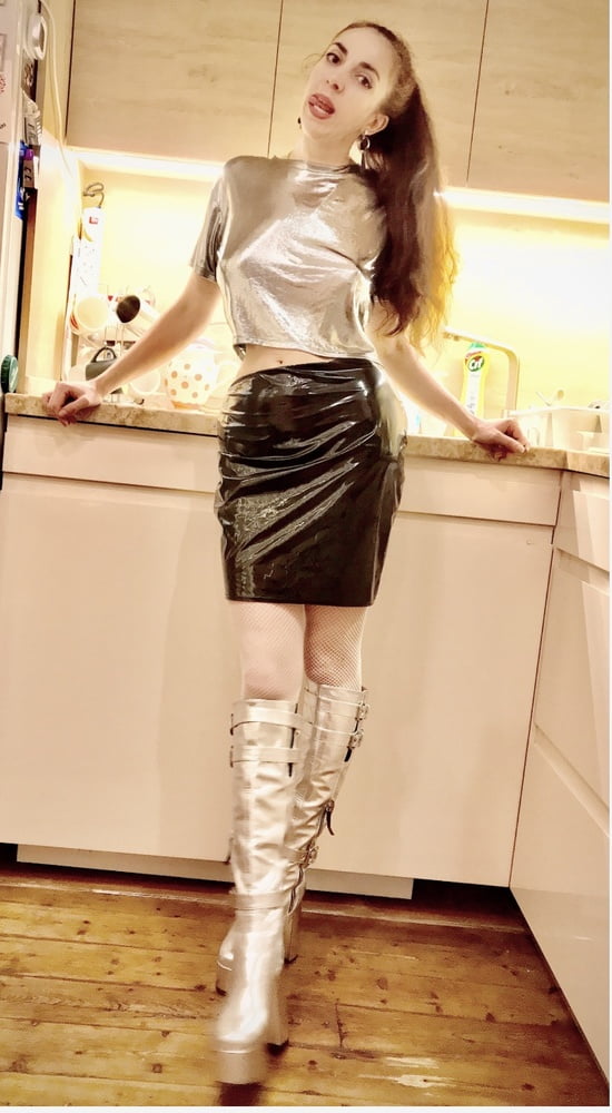 Sexy Tally in Silver boots #107035668