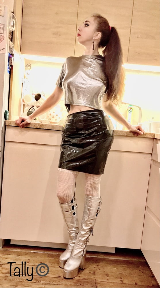 Sexy Tally in Silver boots #107035672