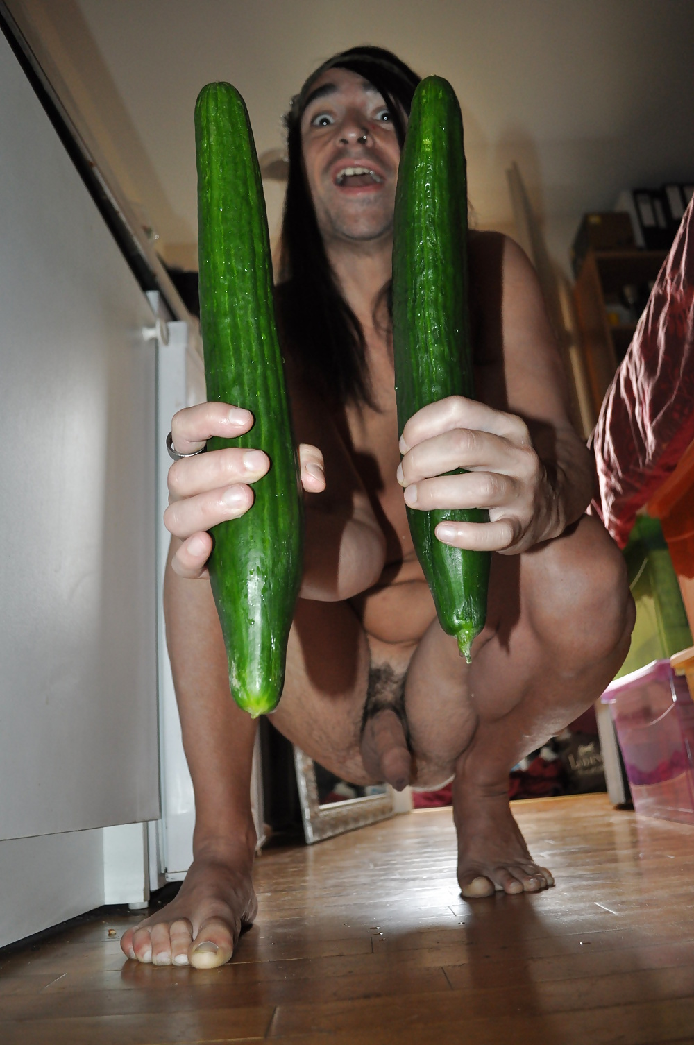 Tygra gets off with two huge cucumbers #106923944