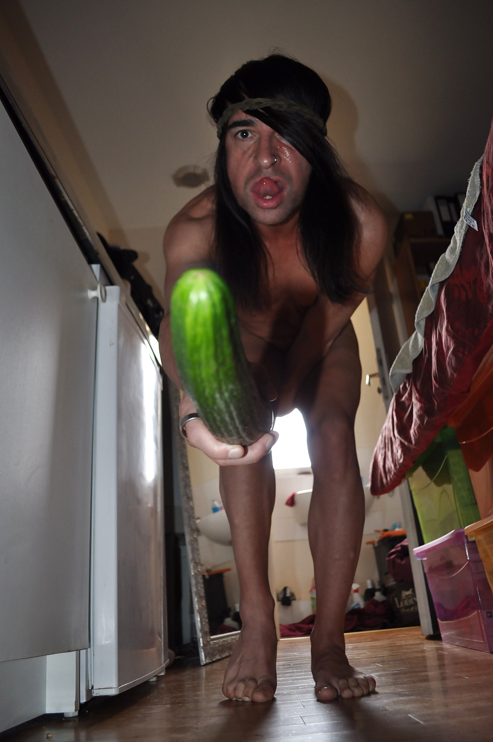 Tygra gets off with two huge cucumbers #106923980