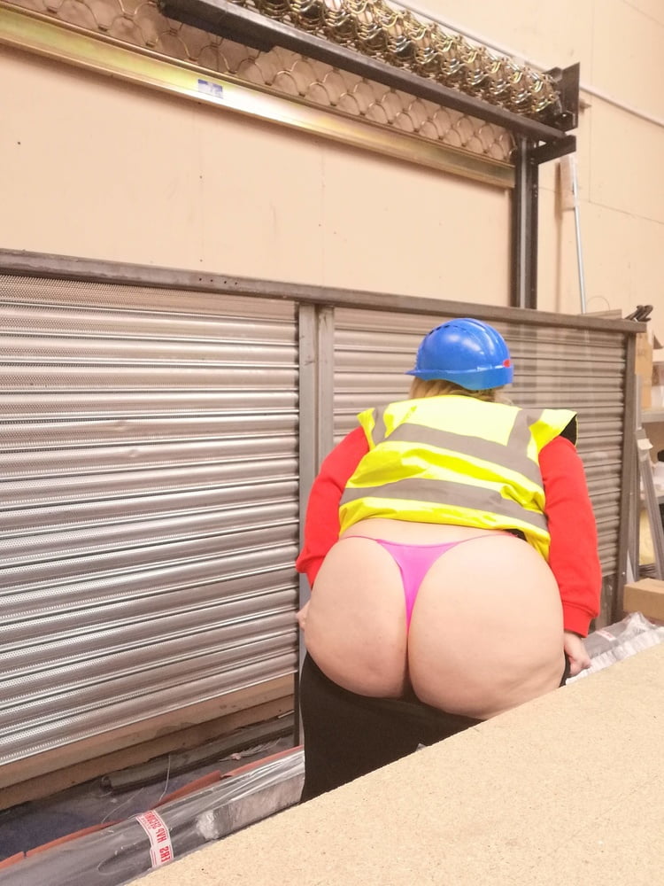 Hard Hat, Hard tits &amp; ass - Blonde haired BBW Mature #106584117