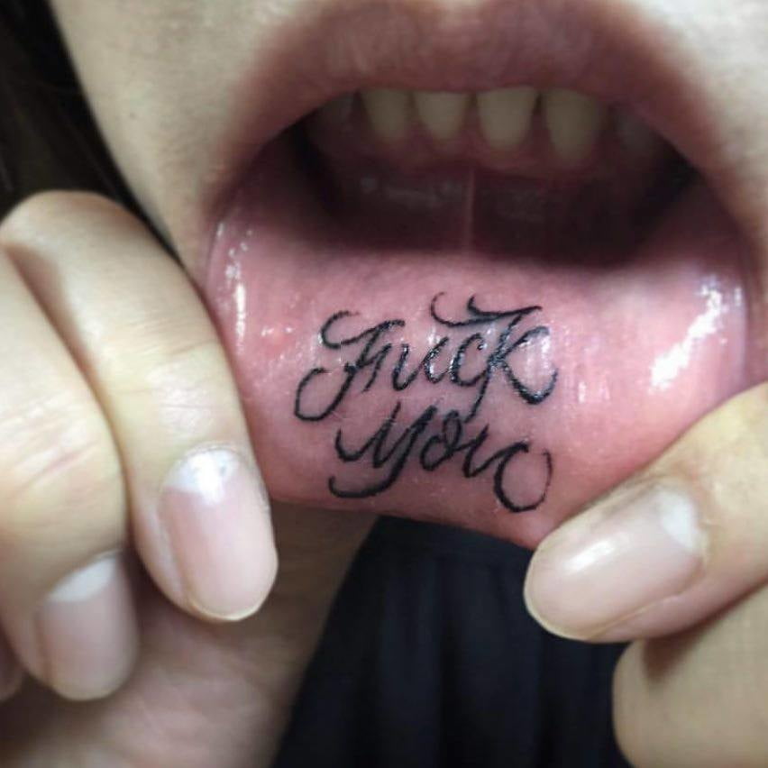 Lips tattoo. #91696738