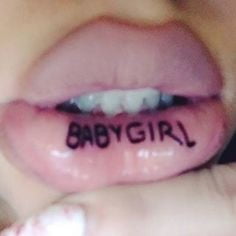 Lips tattoo. #91696810