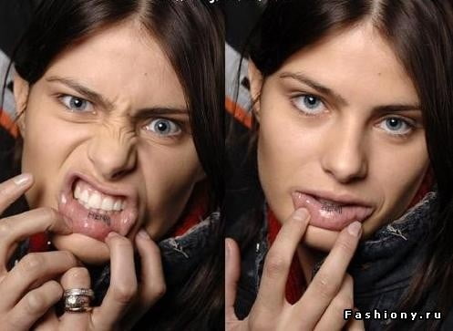 Tatuaje de labios.
 #91696816