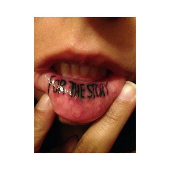Lips tattoo. #91696828