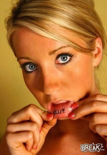 Lips tattoo. #91696840