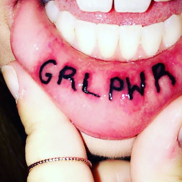 Lips tattoo. #91696843