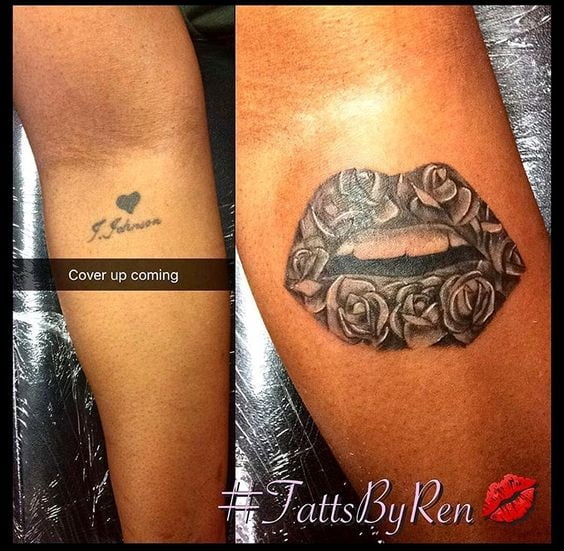 Tatuaje de labios.
 #91696906