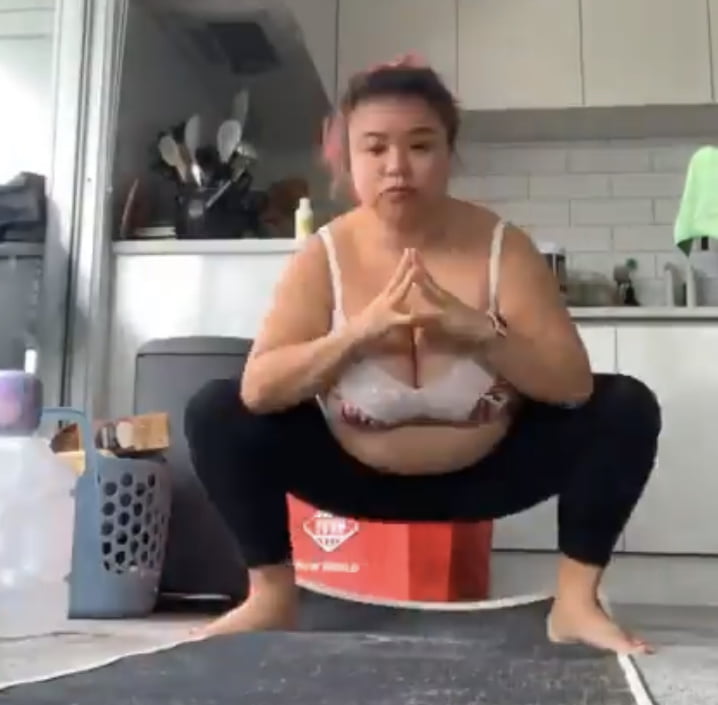 fucking big tits asian bbw Amanda doing yoga #95795779